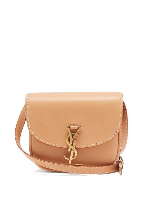 Matchesfashion.com Saint Laurent - Kaia Small Ysl-plaque Leather Cross-body Bag - Womens - Tan