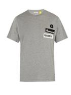 Matchesfashion.com 7 Moncler Fragment - Multi Patch Crew Neck Cotton T Shirt - Mens - Grey