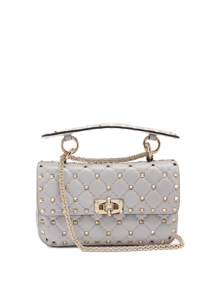 Valentino Rockstud Spike Small Quilted-leather Shoulder Bag