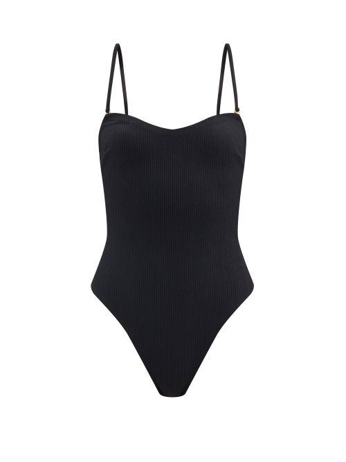 Matchesfashion.com Sara Cristina - Heart Removable-strap Swimsuit - Womens - Black