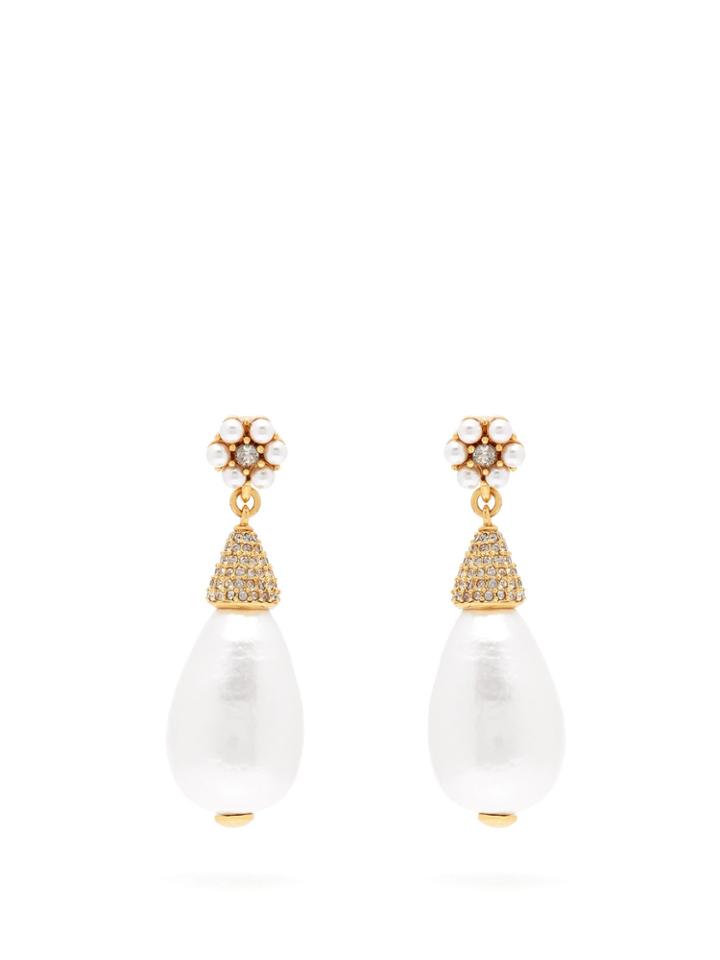 Oscar De La Renta Faux-pearl Drop Earrings