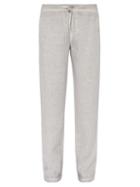 Matchesfashion.com 120% Lino - Wide Leg Linen Trousers - Mens - Grey