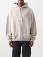 Raey - Patch-pocket Cotton-blend Hooded Sweatshirt - Mens - Light Grey