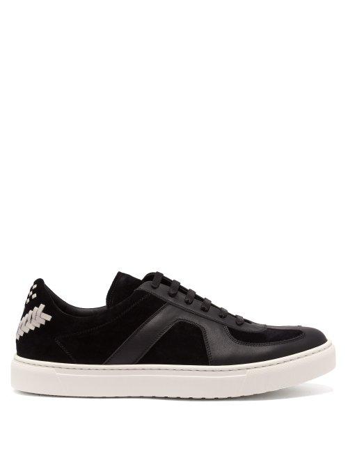 Matchesfashion.com Bottega Veneta - Chevron Stitch Low Top Trainers - Mens - Black