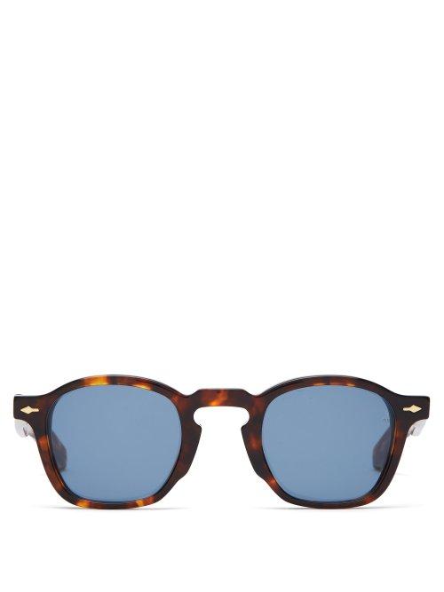 Matchesfashion.com Jacques Marie Mage - Zephirin Squared Frame Acetate Sunglasses - Mens - Tortoiseshell