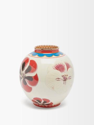 La Doublej - Bubble Pansy Large Porcelain Vase - Womens - Pink Multi