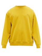 Matchesfashion.com Acne Studios - Face Appliqu Cotton Sweatshirt - Mens - Yellow