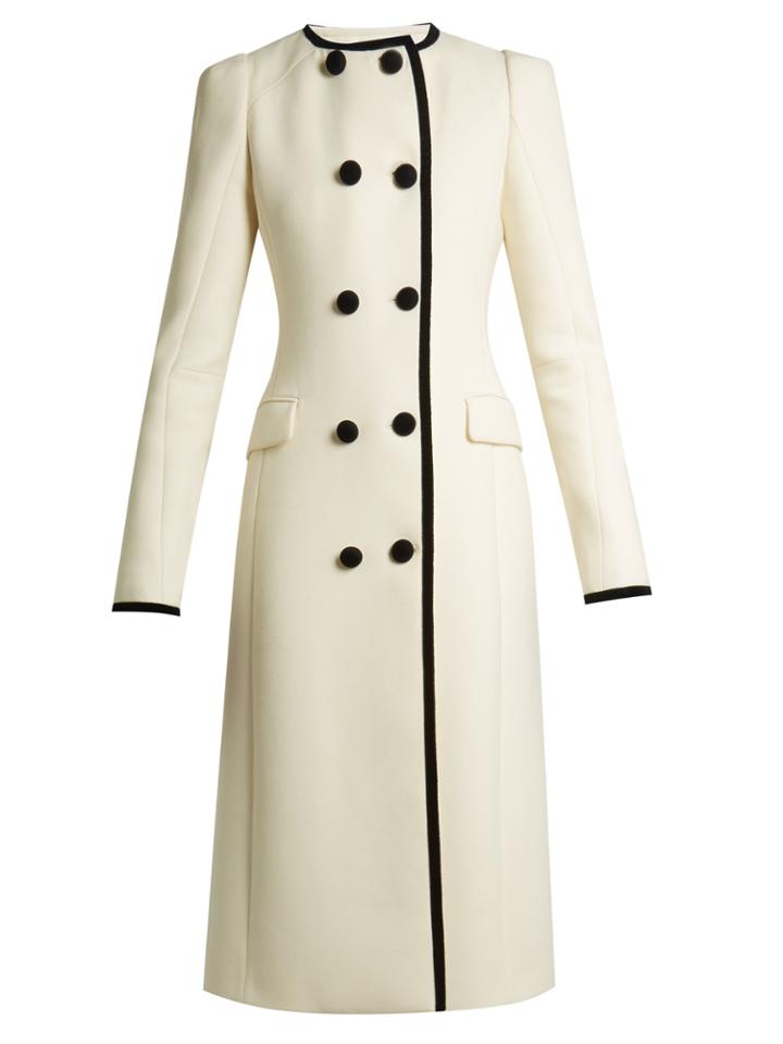 Altuzarra Bellasio Collarless Double-breasted Coat