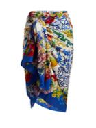 Dolce & Gabbana Majolica-print Cotton Pareo