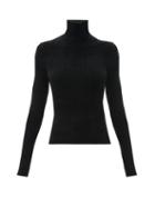 Matchesfashion.com Alexandre Vauthier - High-neck Ribbed-knit Sweater - Womens - Black