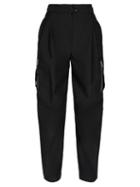 Bottega Veneta - High-rise Zipped Wide-leg Trousers - Womens - Black