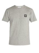 Matchesfashion.com Stone Island - Logo Patch Cotton T Shirt - Mens - Grey