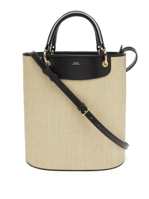 Matchesfashion.com A.p.c. - Lila Leather-trimmed Canvas Bucket Bag - Womens - Black Multi