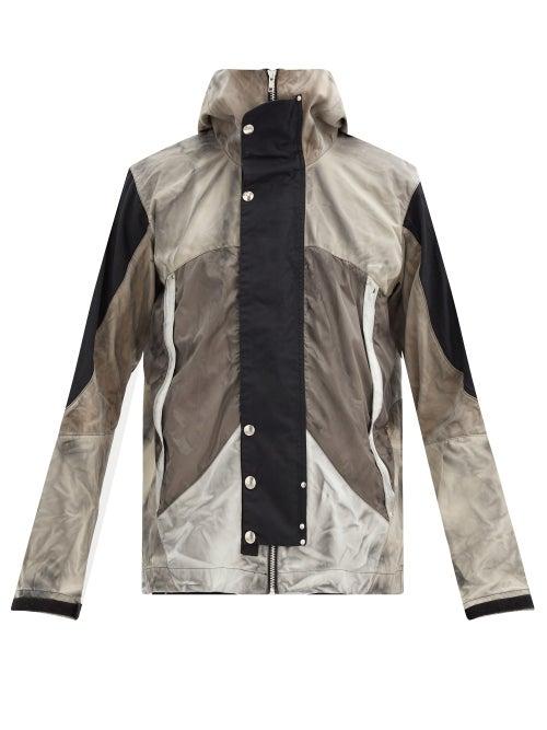 Matchesfashion.com Arnar Mar Jonsson - Overdyed Canvas-panelled Shell Hooded Jacket - Mens - Black