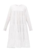 Matchesfashion.com Merlette - Essaouira Tiered Cotton Midi Dress - Womens - White