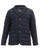 Matchesfashion.com Herno - Quilted-shell Hacking Jacket - Mens - Navy