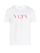 Matchesfashion.com Valentino - Logo Print Cotton T Shirt - Mens - White