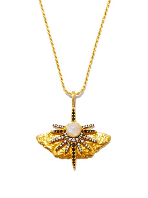 Harris Reed X Missoma - Pearl & 18kt Gold-plated Butterfly Necklace - Womens - Gold Multi