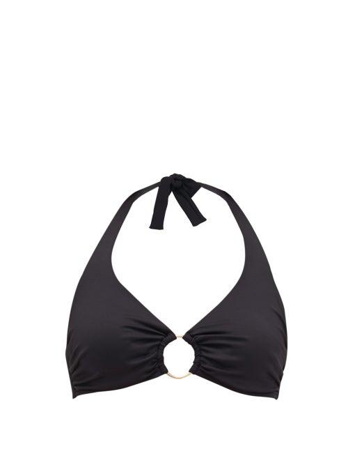 Matchesfashion.com Melissa Odabash - Brussels Halterneck Bikini Top - Womens - Black