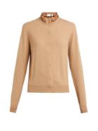 Matchesfashion.com Burberry - Tb Monogram Scarf Cashmere Cardigan - Womens - Camel