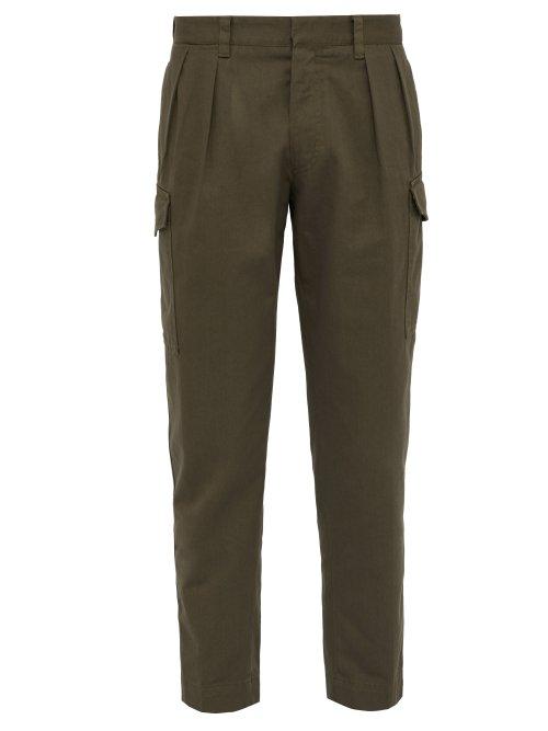 Matchesfashion.com The Gigi - Kuto Cotton Twill Trousers - Mens - Khaki