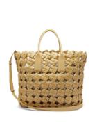 Matchesfashion.com Bottega Veneta - Bv Window Intrecciato Leather Tote Bag - Womens - Beige