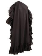Matchesfashion.com Kalita - Asymmetric Ruffled Cotton Dress - Womens - Black