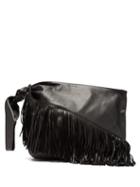 Matchesfashion.com Isabel Marant - Farwo Fringed Leather Bag - Womens - Black