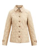 Matchesfashion.com Burberry - Fernleigh Diamond-quilted Jacket - Womens - Beige