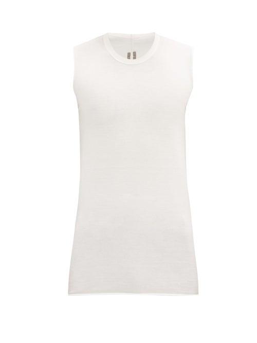 Matchesfashion.com Rick Owens - Longline Cotton-jersey Tank Top - Mens - White