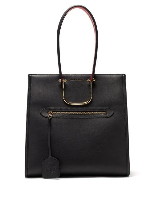 Matchesfashion.com Alexander Mcqueen - The Tall Story Leather Tote Bag - Womens - Black Multi