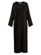 Matchesfashion.com Raey - Kimono Sleeve Silk Beach Dress - Womens - Black