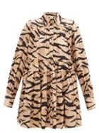 Matchesfashion.com Aje - Nouveau Tiered Zebra-print Cotton Mini Dress - Womens - Animal