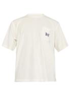 Matchesfashion.com Needles - Butterfly Embroidered Velvet T Shirt - Mens - White