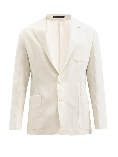 Matchesfashion.com Paul Smith - Single-breasted Linen Blazer - Mens - Beige