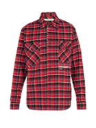Off-white Checked Cotton-blend Flannel Shirt