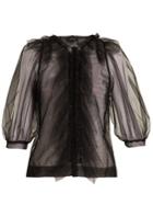 Simone Rocha Ruffle-trimmed Tulle Top