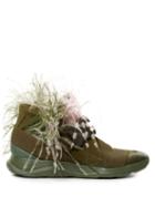 Christopher Kane Feather-embellished Slip-on Neoprene Trainers