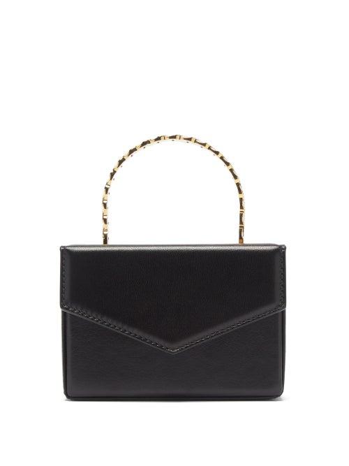 Ladies Bags Amina Muaddi - Pernille Crystal-handle Mini Suede Box Bag - Womens - Black Multi