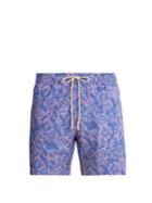 Faherty Beacon Poppy-print Swim Shorts