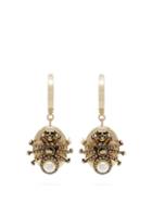 Matchesfashion.com Alexander Mcqueen - Spider Embellished Drop Earrings - Womens - Silver