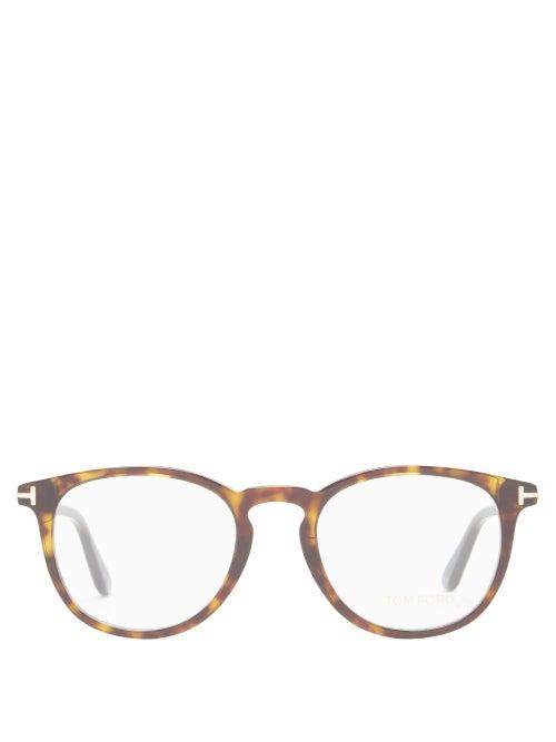 Matchesfashion.com Tom Ford Eyewear - Round Tortoiseshell-acetate Glasses - Mens - Brown