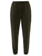 Les Tien - Velour Track Pants - Womens - Dark Green