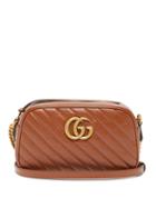 Gucci - Gg Marmont Small Quilted Leather Cross-body Bag - Womens - Tan