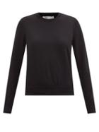 Comme Des Garons Comme Des Garons - Round-neck Wool Sweater - Womens - Black