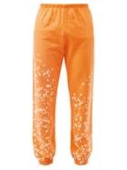 Liberal Youth Ministry - Splatter-print Cotton-jersey Track Pants - Mens - Orange