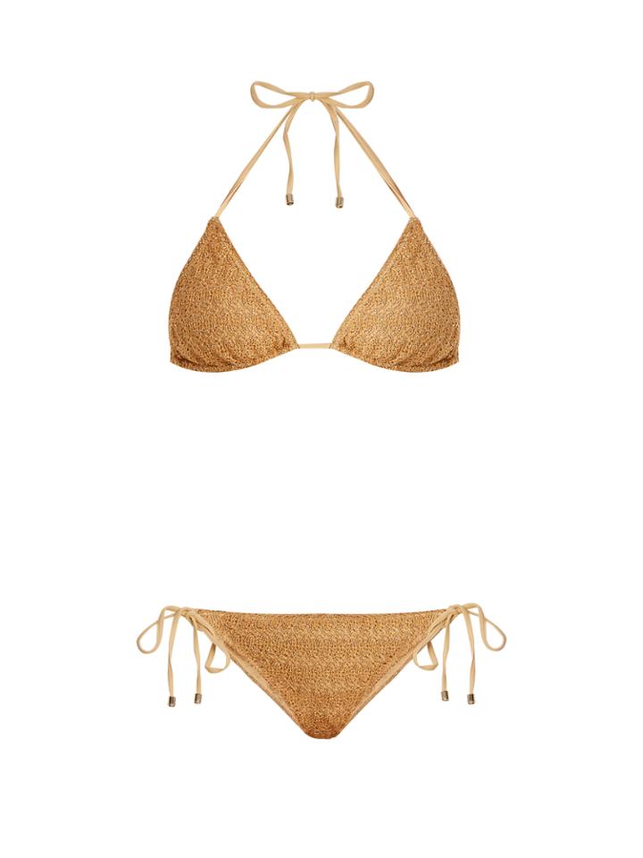 Missoni Mare Metallic-knit Halterneck Bikini