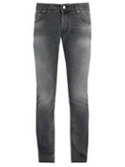 Matchesfashion.com Jacob Cohn - Slim Fit Mid Rise Jeans - Mens - Grey