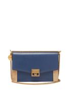 Matchesfashion.com Givenchy - Gv3 Mini Leather And Suede Bag - Womens - Blue Multi