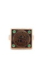 Francesca Villa Tell Me More Emerald & Rose-gold Ring